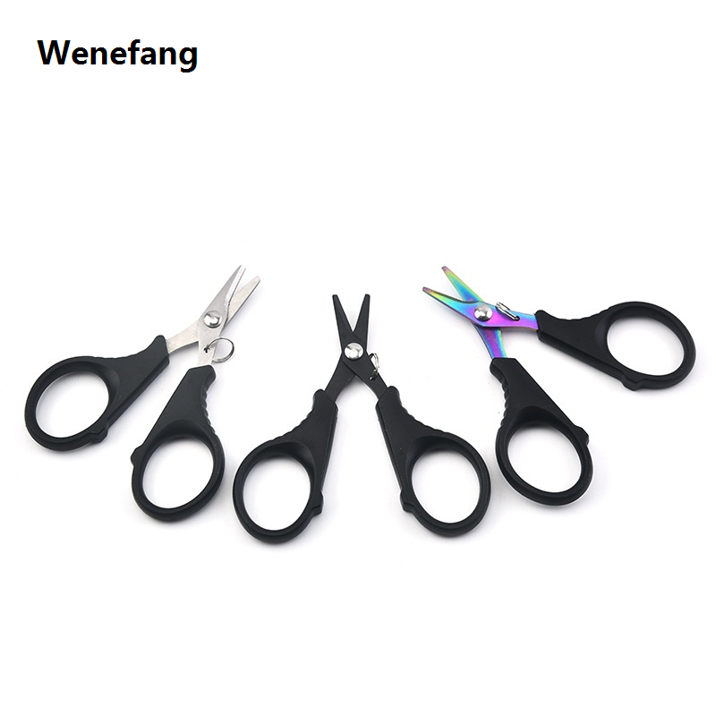 Wenefang Titanium Coating Stainless Steel Fishing Scissor Plier Cut Fifty percent discount PE Braid Line Cutter Plies Carp Fishing Tools Accessories