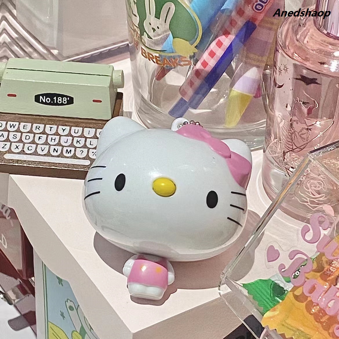 Anedshaop Hello Kitty Sanrio Cartoon Self-Telescoping Tape Measure Cute Kt Fifty percent discount Cat Meter Ruler Mini Pendant Soft Measuring Tape Straight Ruler