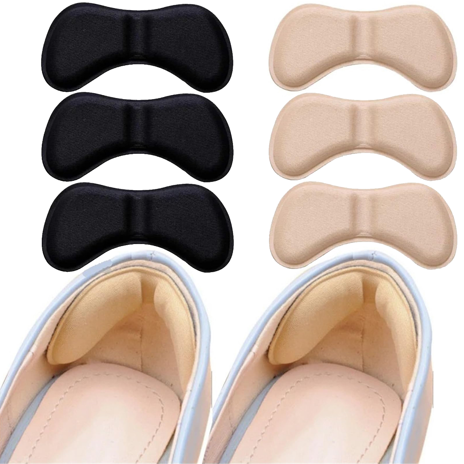 Heel Insoles Adhesive Sponge Cushion Pads for Shoes, Anti-Wear and Slip Prevention, Butterfly Design, Unisex, 1 Pair