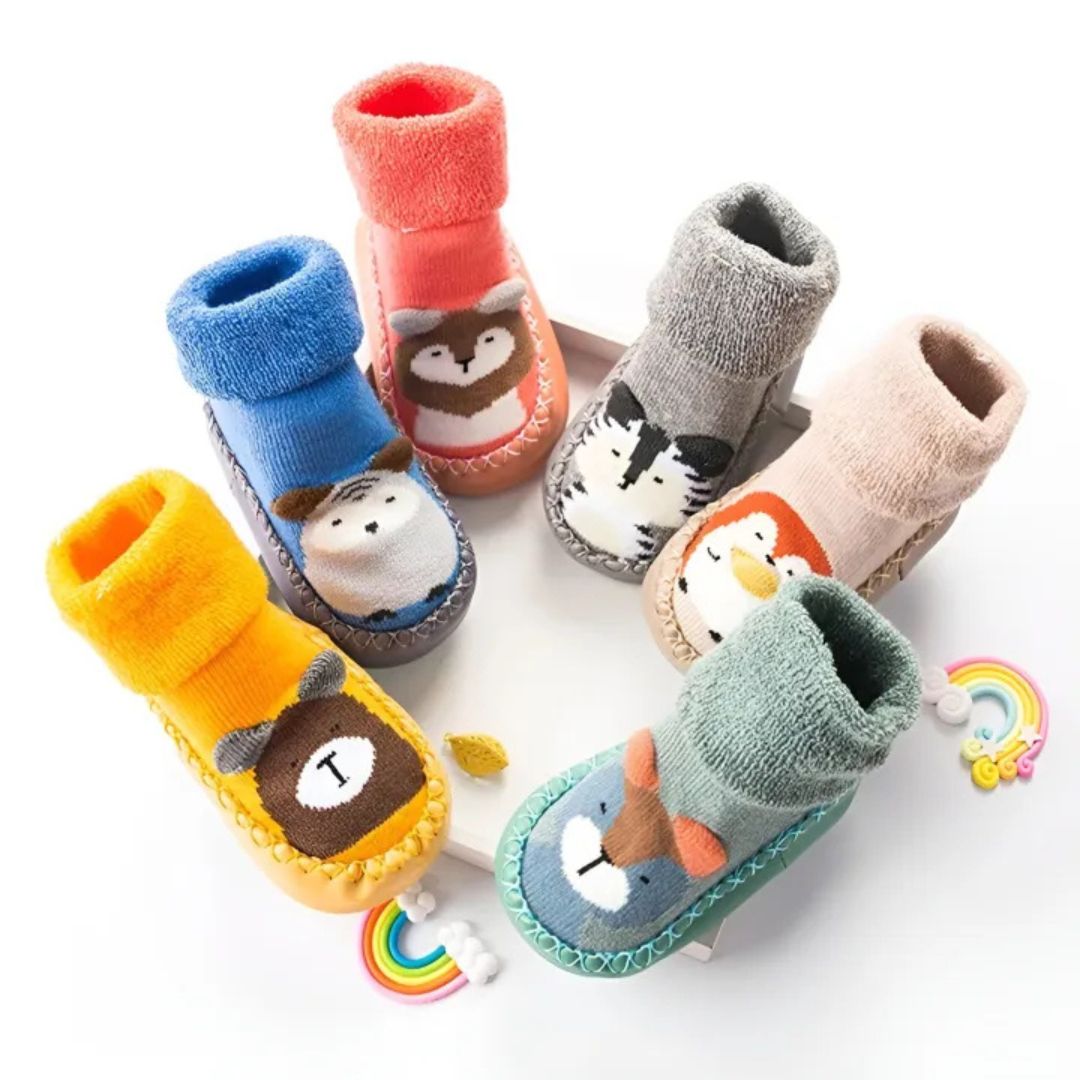 Baby Slipper Socks Prewalker Shoes With Anti Slip Grips