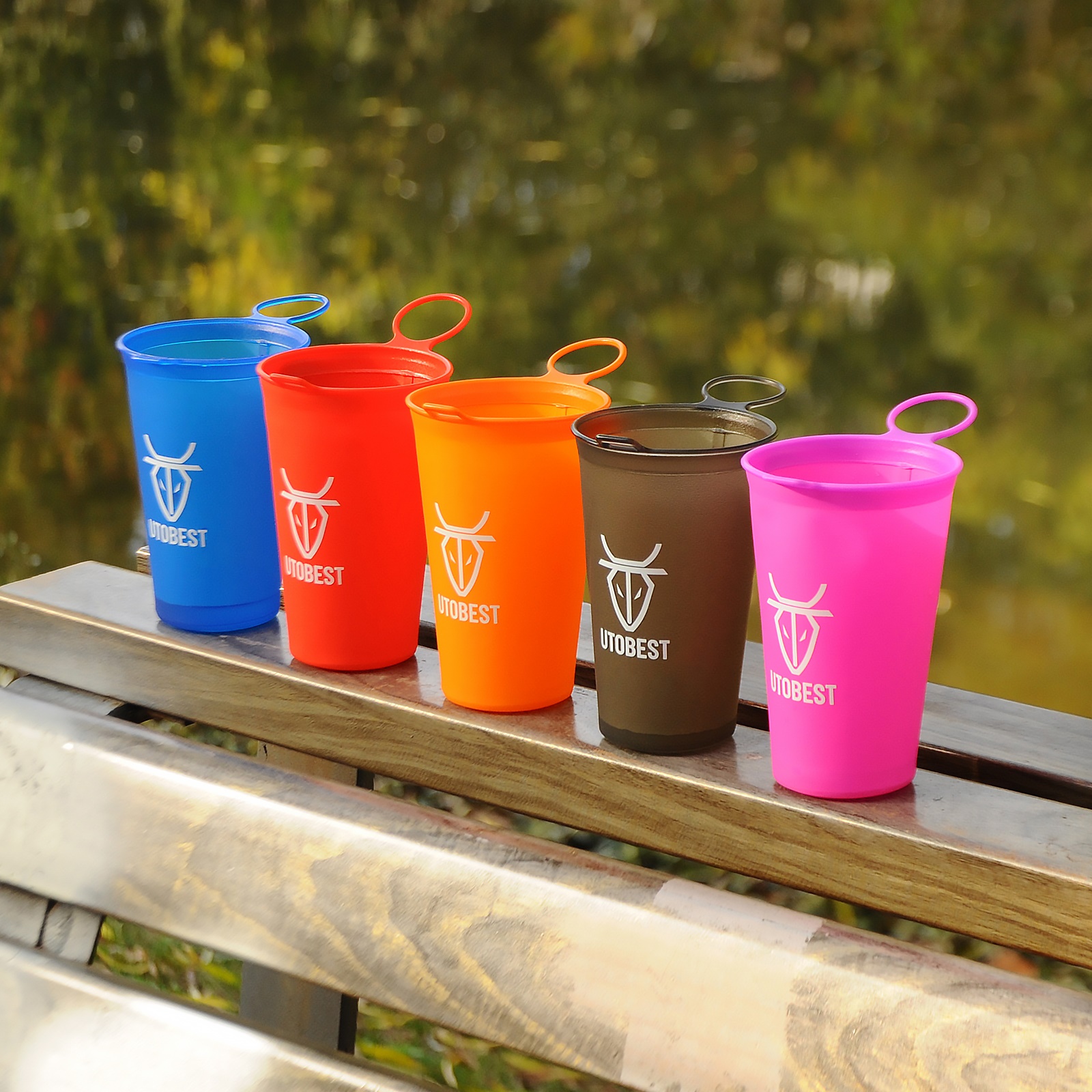Marathon, water bottle foldable ultra light water cup soft foldable piece 200ml UTOBEST2TPU for outdoor sports running