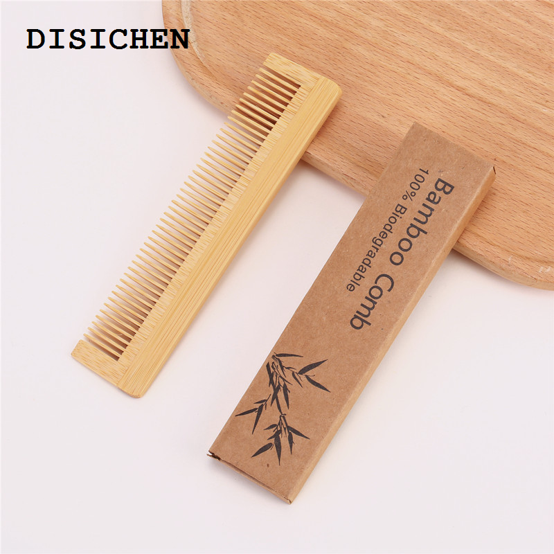 DISICHEN Luxury 1PCS Naturel Eco Friendly Wooden Comb Bamboo Hair Brush Hair Care Beauty SPA Massager Wholesale Hair Care Comb