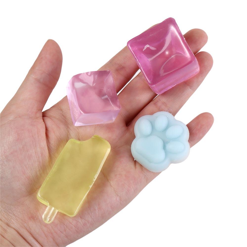 Cute Ice Cube Ice Cube Balls Toy Mini Cat Paw Cube Release Toys Slow Rebound Cartoon Ice Block Squeeze Toy Kids Gifts