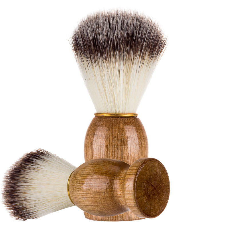 1/2/4//6/8PCS Natural Badger Hair Brush Men's Shaving Brush Barber Salon Men Facial Beard Cleaning Brush Wood Handle Shave Tool