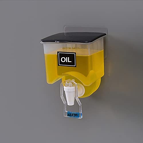 Wall Mounted 500 ML Oil Dispenser for Kitchen - Pack of 1 (Multicolor)