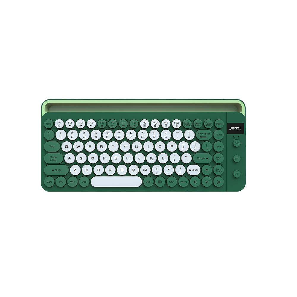Jedel WKB100 90 Key Wireless Keyboard, 2.4Ghz Wireless+Bluetooth, Easy To Carry Office Keyboard