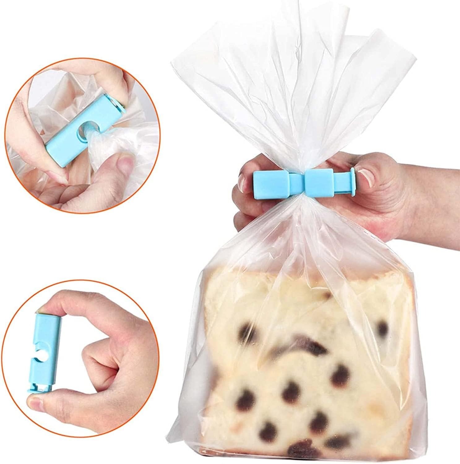 Food Fresh-Keeping Sealer, Multipurpose Press Plastic The Spring Sealing Clip, Reusable Strong Moisture-Proof Fresh-Keeping Sealing Clip for Kitchen