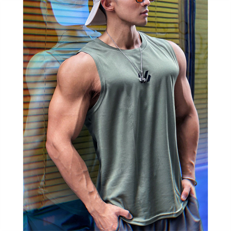 2024 newest Summer Gym Vest High Qualiityy mesh Shirt Sleeveless T-shirts man Tank Tops basketball running Fitness Sports Vest man Bles Online DZ-35A-16