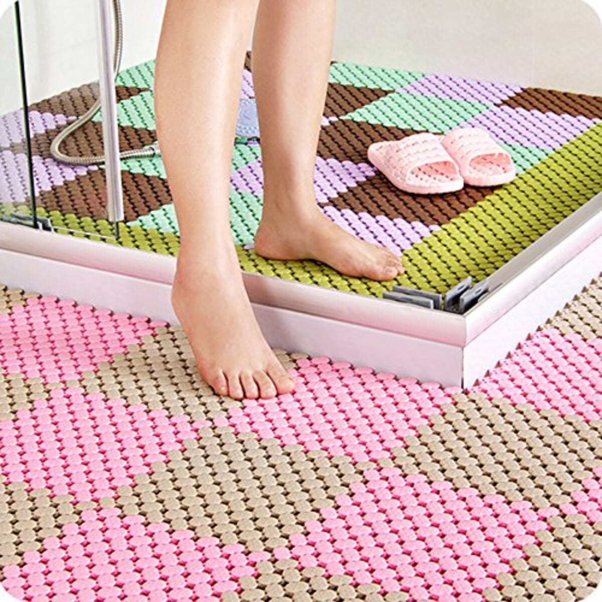 New Reversible Anti-Slip Bath Mat for Baby Floor Play & Safety - Eco-Friendly, Multi-Size, Easy-to-Clean
