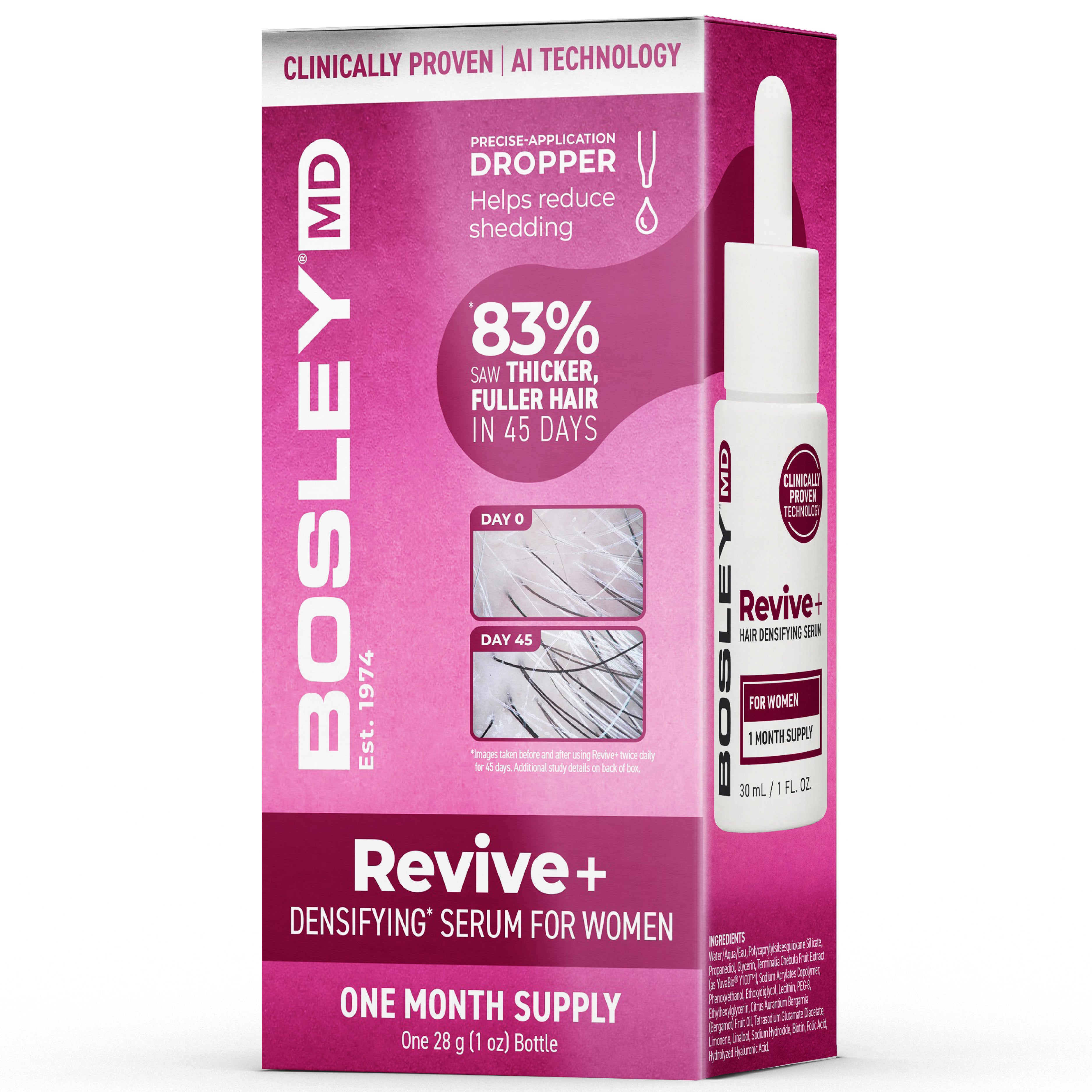 Bosley MD Revive+ Densifying Serum for Men 30ML | One month Supply