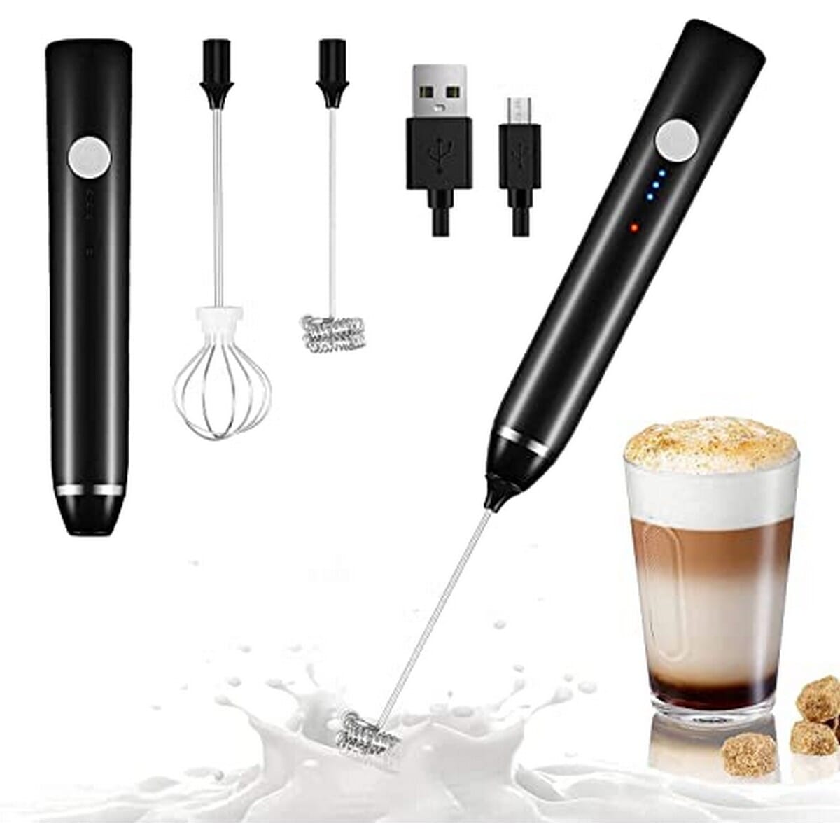 Milk Frother Handheld Foamer Coffee Maker Egg Beater Chocolate/Cappuccino Stirrer Mini Portable Blender Kitchen Whisk Tool