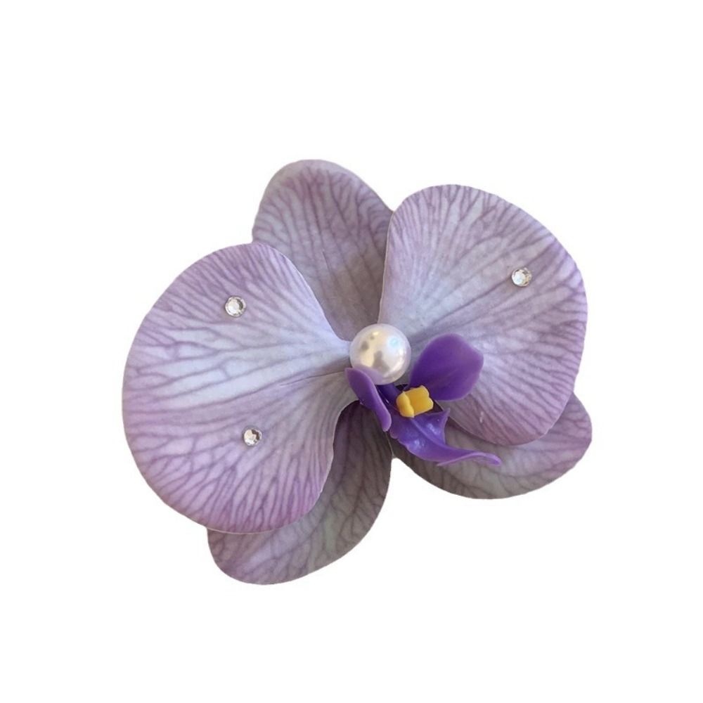 Simple Cloth Flower Hair Clip Butterfly Orchid Orchid Flower Hairpin Female Hair Accessories Girl Hair Clip Girl
