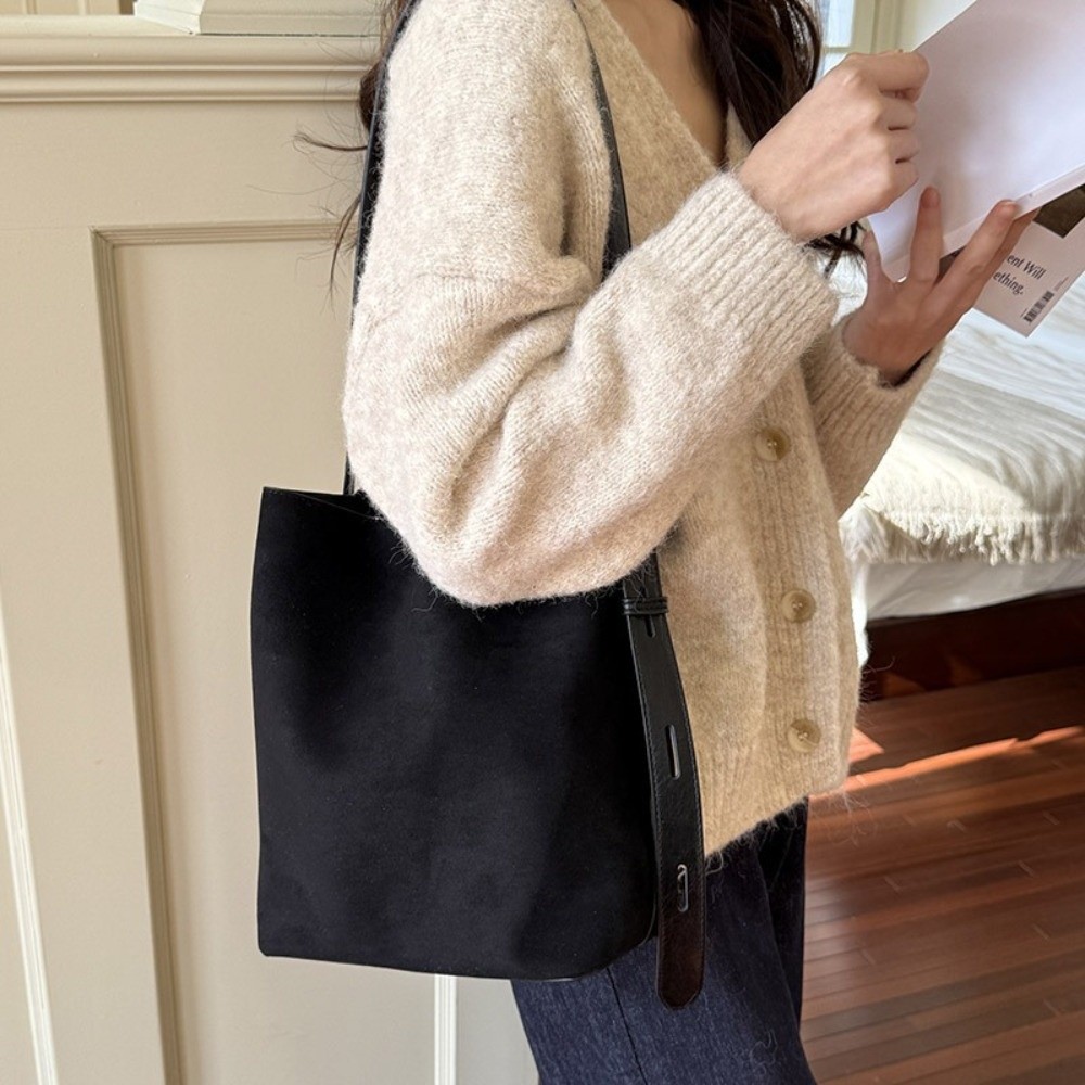 New Large Capacity Crossbody Bag Suedette Material Leopard Print Shoulder Bag Tote Bag Autumn Winter
