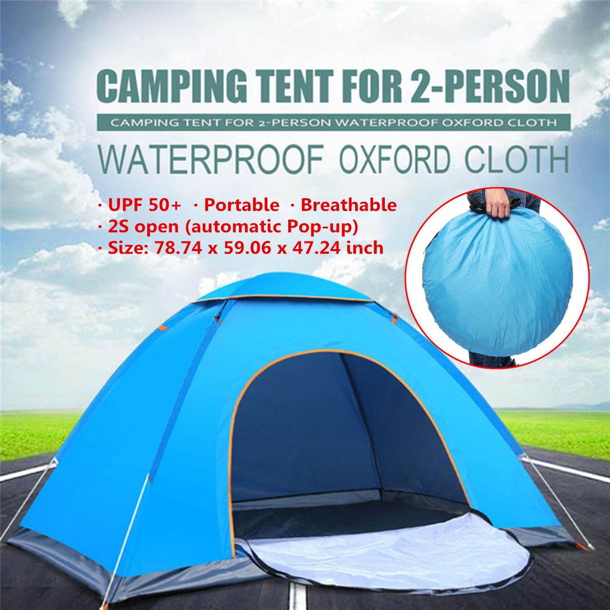 Folding Camping Tents 2 Person Capacity Outdoor & Indoor Automatic Tent Mountain Tent