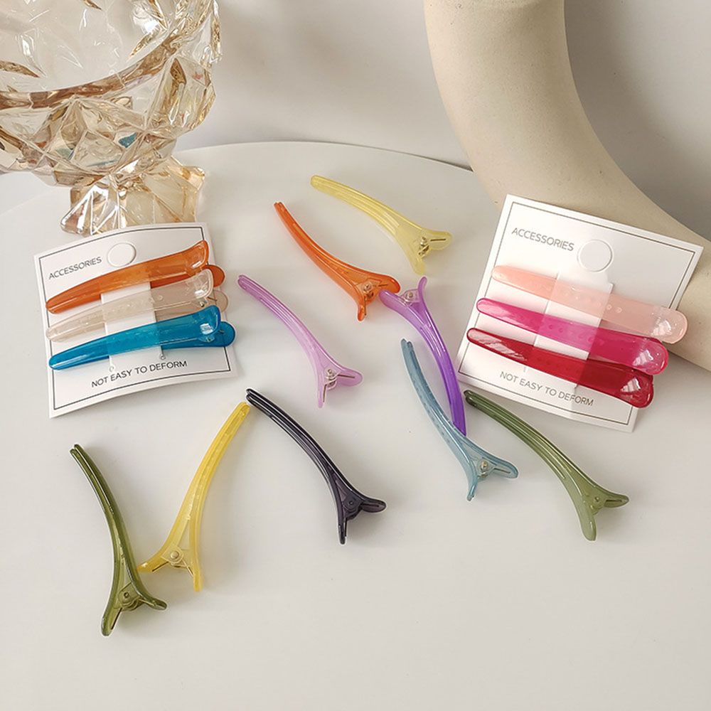 DIY Hair Care Hairpins Accessory StylingTool Braiding Clamp Alligator Hair Clips Duck Mouth Clip Jelly Color Hairpins Professional Hairdressing Salon