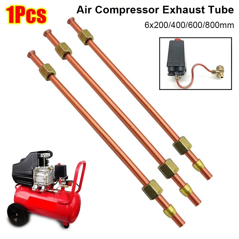 1Pcs New Aluminum Copper-plated Air Compressor Exhaust Tube 200/400/600/800mm Bendable Pressure Relief Valve Tube Air Line Hose Hardware Power Tool