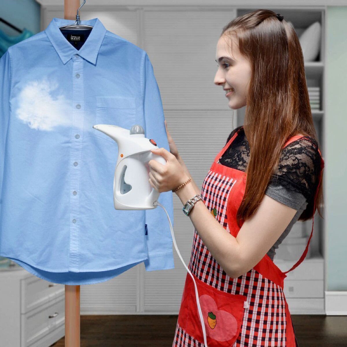 Handheld Clothes Steamer. Wrinkle Remove-steam-clean-sterilize-sanitize-treat-defrost. Portable Fabric Garment Steamer For Home Office And Travel. Fast Heat