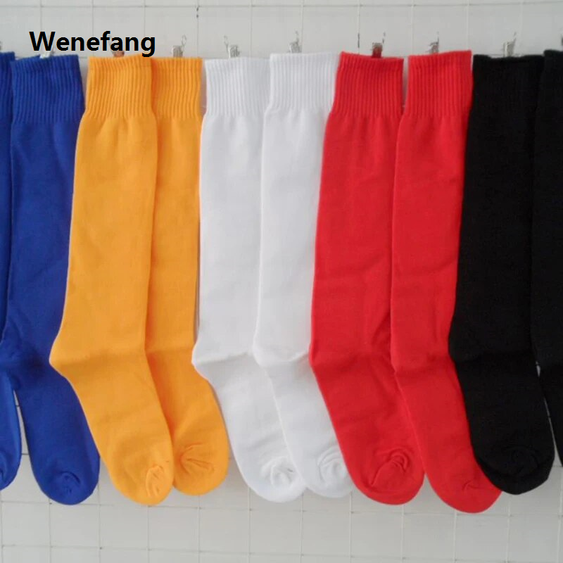 Wenefang ANTI SLIP Football Sports Socks Long Knee Cotton Spandex Legging Stockings Soccer Baseball Adults Children Cycling Sports Socks