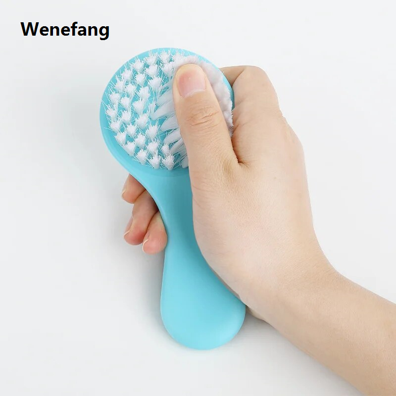 Wenefang 2pcs Baby Hair Brush Comb Soft Baby Hair Body Bath Brush Baby Protect Shower Hair Massage Comb Newborn Wash Care Cleaning Tools