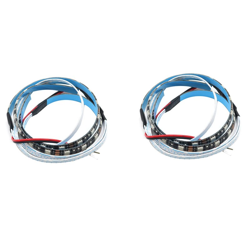 FORIDE 2X LED Strip Flashlight Bar Lamp for Electric Scooter Skateboard Night Light Strip Multiple Color Switching