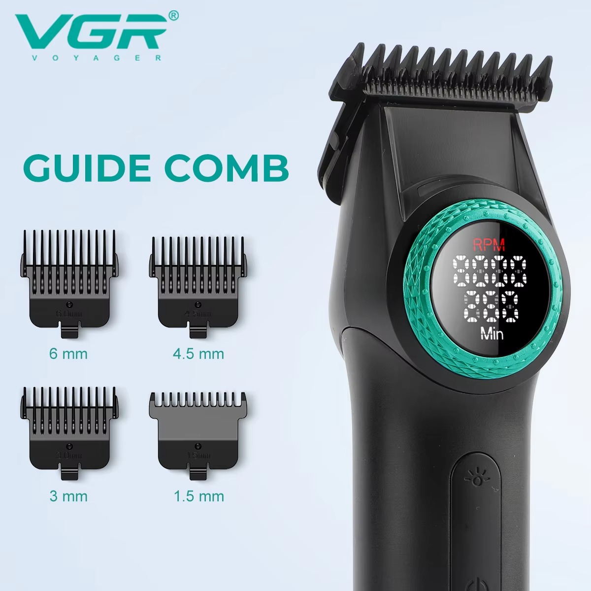 HOT VGR Hair Trimmers Rechargeable Haircut Machine Electric Clippers Professional Hair Trimmer Brushless Motor trimmer for men V-977