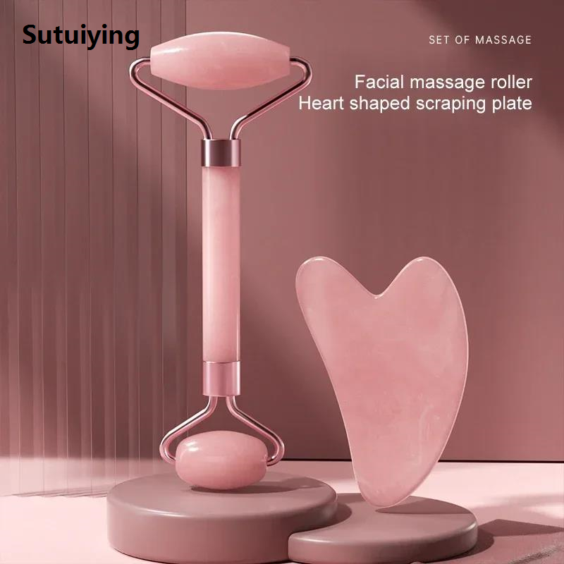 Sutuiying Roller Facial massage non-jade beauty stick double head New style push face eye point lift heart scraperFace specific