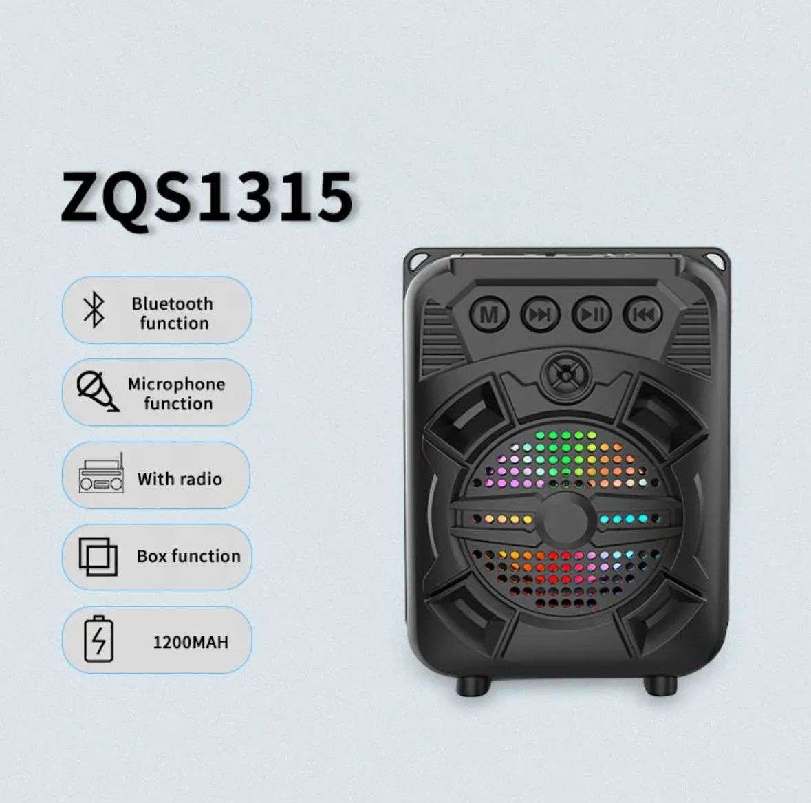 The speaker supports USRGB light, bluetooth rechargeable, portable, wireless mini color B card microphone, outdoor speaker