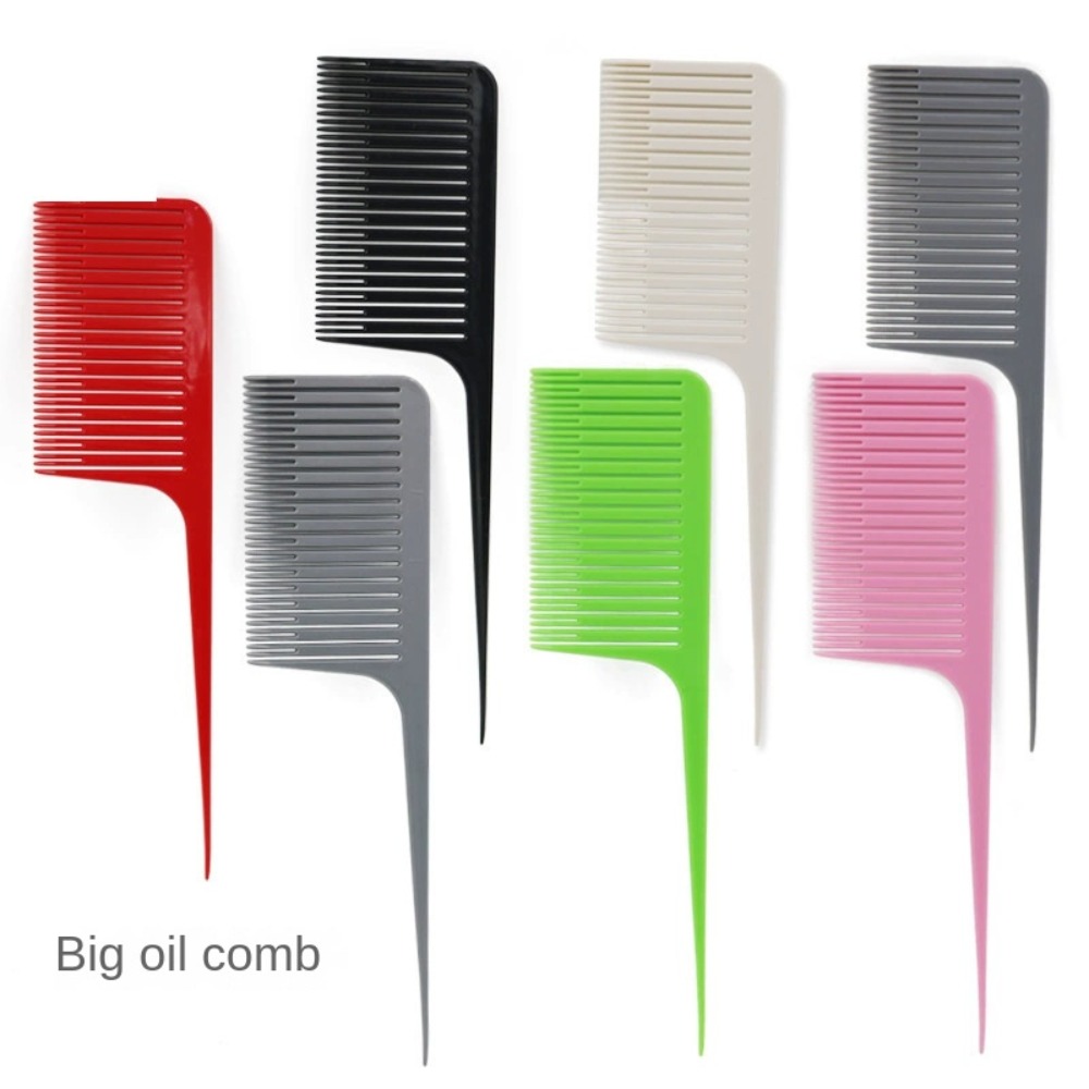Men Women Cut Professional Hair Styling Comb Weaving Highlighting Hair Dyeing Comb Colorful Fish Wide Foiling Hair Comb Salon Tool