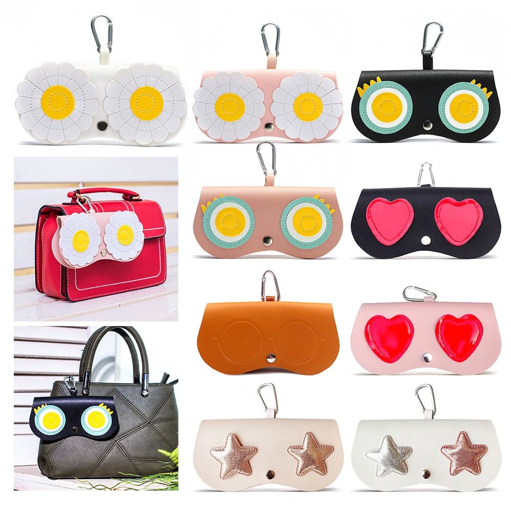 Cartoon Portable PU Leather Glasses Box Glasses Bag Eyewear Case Sunglasses Storage Bag