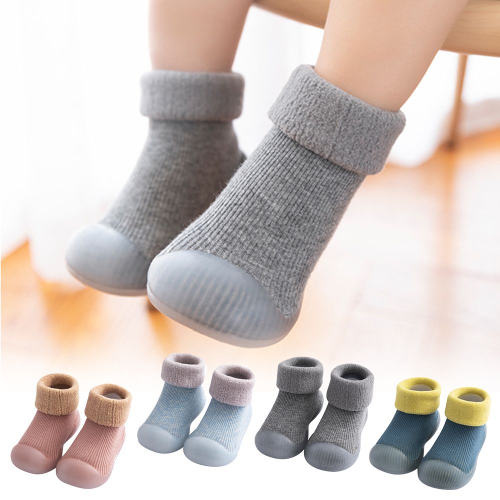1 Pair Cute Anti-slip Cotton Floor Shoes Keep Warm Toddler Shoes Baby Sock Shoes