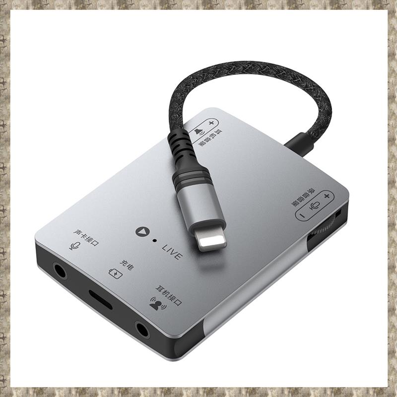 (GREH) USB Type-C Live Sound Card Speaker Audio Interface Adapter for Headphone High Quality Live Converter
