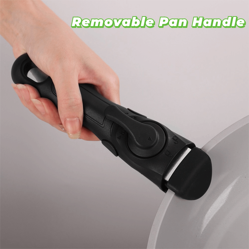 Universal Anti-Scalding Detachable Pan Handle Heat-resistant Knob-style Buckle Frying Pan Handle Ergonomic Pot Replacement Clip Handle Hot Dish