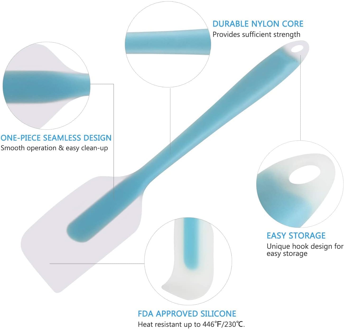 Kitchen Silicone Spatula Translucent For Cooking Dough Scrape Cream Heat-Resistant Utensils Kitchen Baking Cake Brush Tools