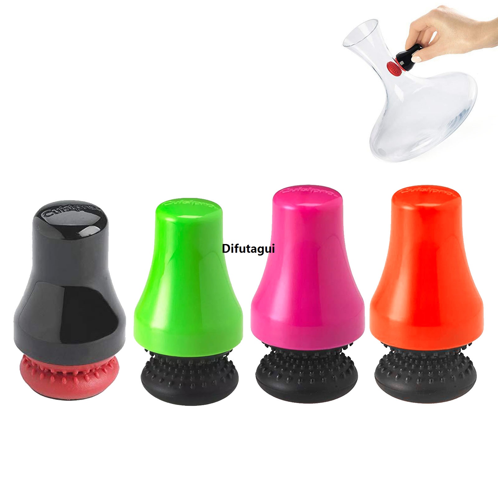 Difutagui 1pc Silicone Magnetic Cleaning Brush Industrial Cleaner Glass Spot Bargain price Bottle Rubber Long Scrubber Corner Black/Green/Red/Rose Red