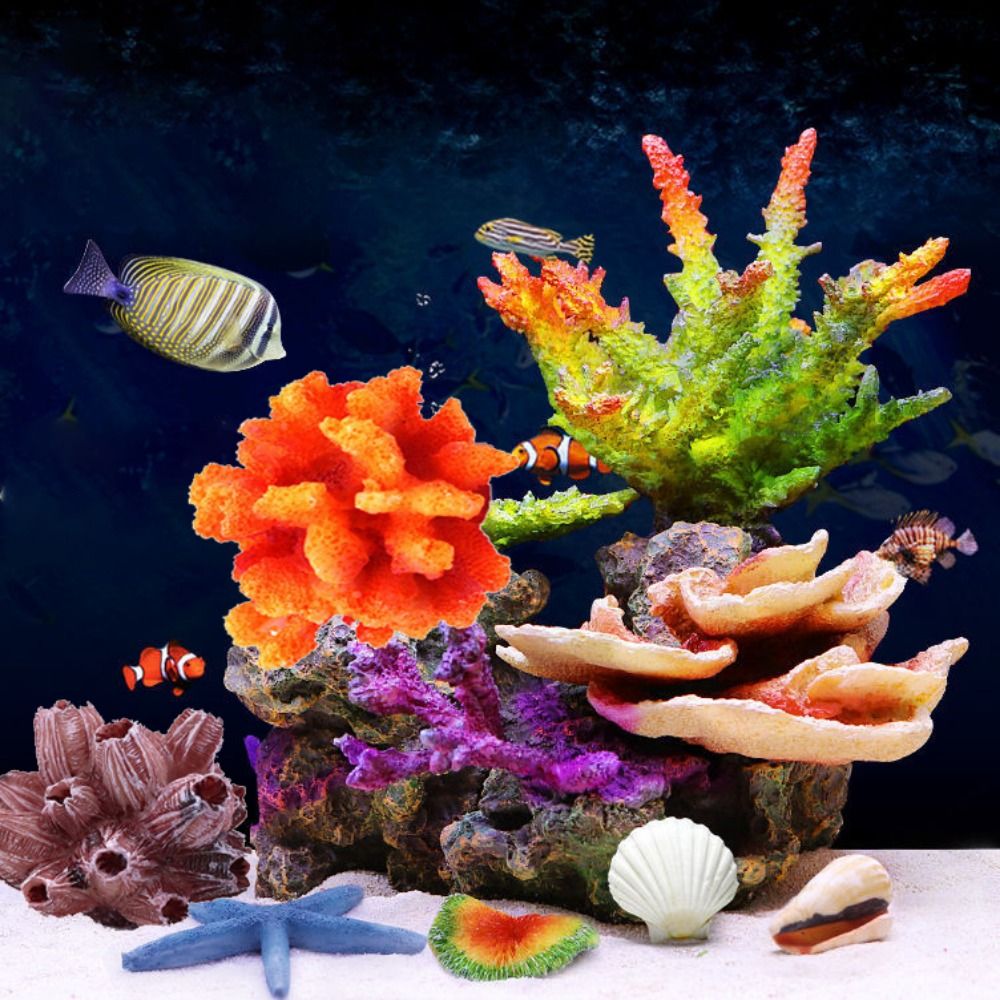 1PC Mini Simulation Artificial for Fish Decor Underwater Sea Aquarium Aquatic Ornament Reef