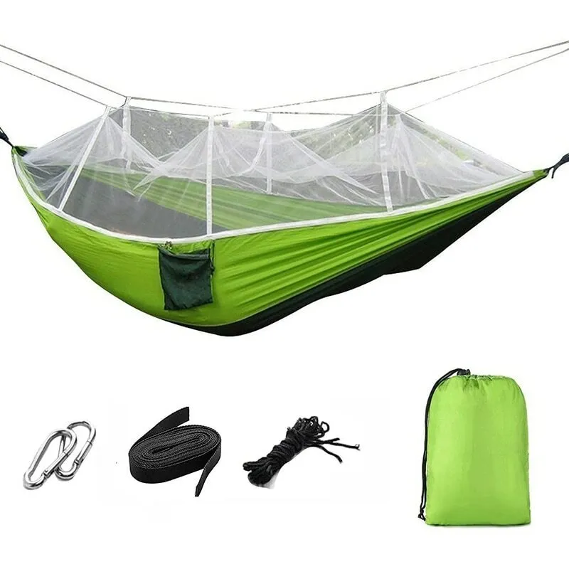 Spn'S Dolphy Portable Camping Hammock With Mosquito Net For Hiking Travel Green