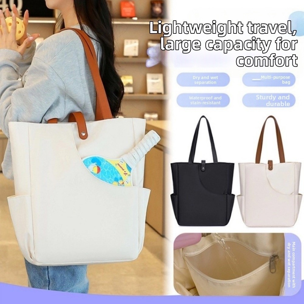 Outdoor Oxford Pickleball Bag Large Capacity Breathable Pickleball Tote Bag Lightweight Racket Handbag For Women Men