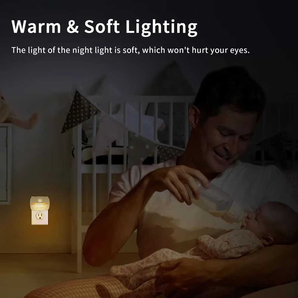 Wall Lamp Motion Sensor Induction Light EU US Plug Wireless Mini LED Night Light Battery Operated Energy Saving Bedside Night Lamp Bathroom