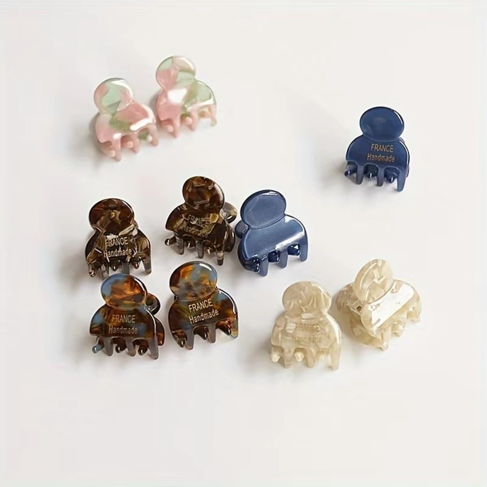 1 pcs ​Sweet Cute​ ​Mini​ ​Hair Claw​ ​Acetate​ Gold Label ​Hair Clips​ ​Hollow Out​ Shark Clip ​Women Hair Accessories​
