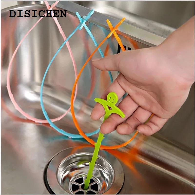 DISICHEN Affordable Pipe Dredging Brush Bathroom Hair Sewer Sink Cleaning Pipe Dredger Drain Cleaner Hook Dredging Floor Hair Remover Toilet Tool
