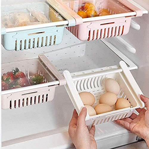 Fridge Storage Box-Set Of 1 Multifunction Durable Refrigerator Drawer Rack Clip Holding Slide Design Multifunction Fridge Storage Box - 1 Pcs