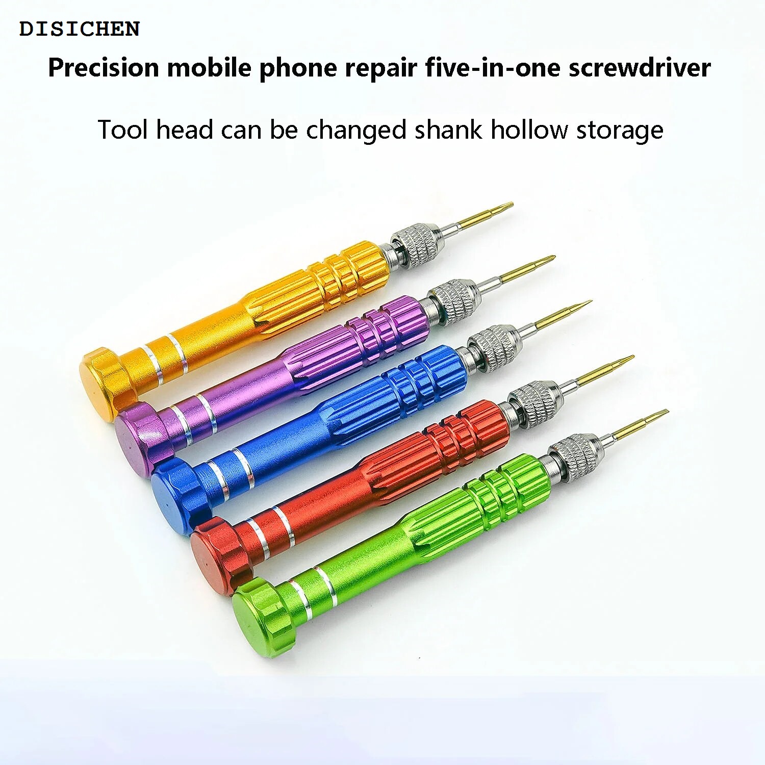 DISICHEN 2025 phone repair tools 1PCS 5-in-1 Gold Batch Head S2 Aluminum Alloy Apple Mobile Phone Repair Dismantling Tool Dismantling ScrewdriverScrew Nut Drivers