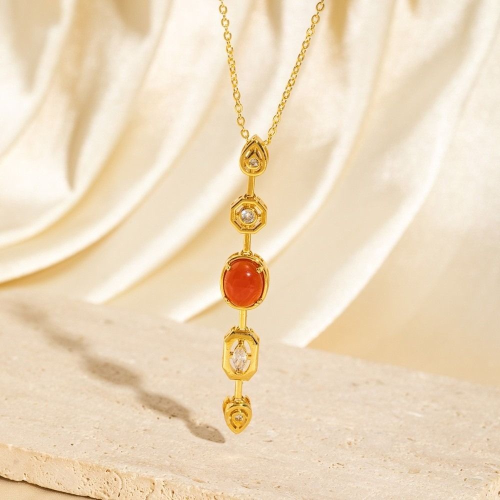Retro Colorful Zircon Collarbone Chain Irregular Crystal Luxury Pendant Y-shaped Necklace Long Tassel Necklace Women