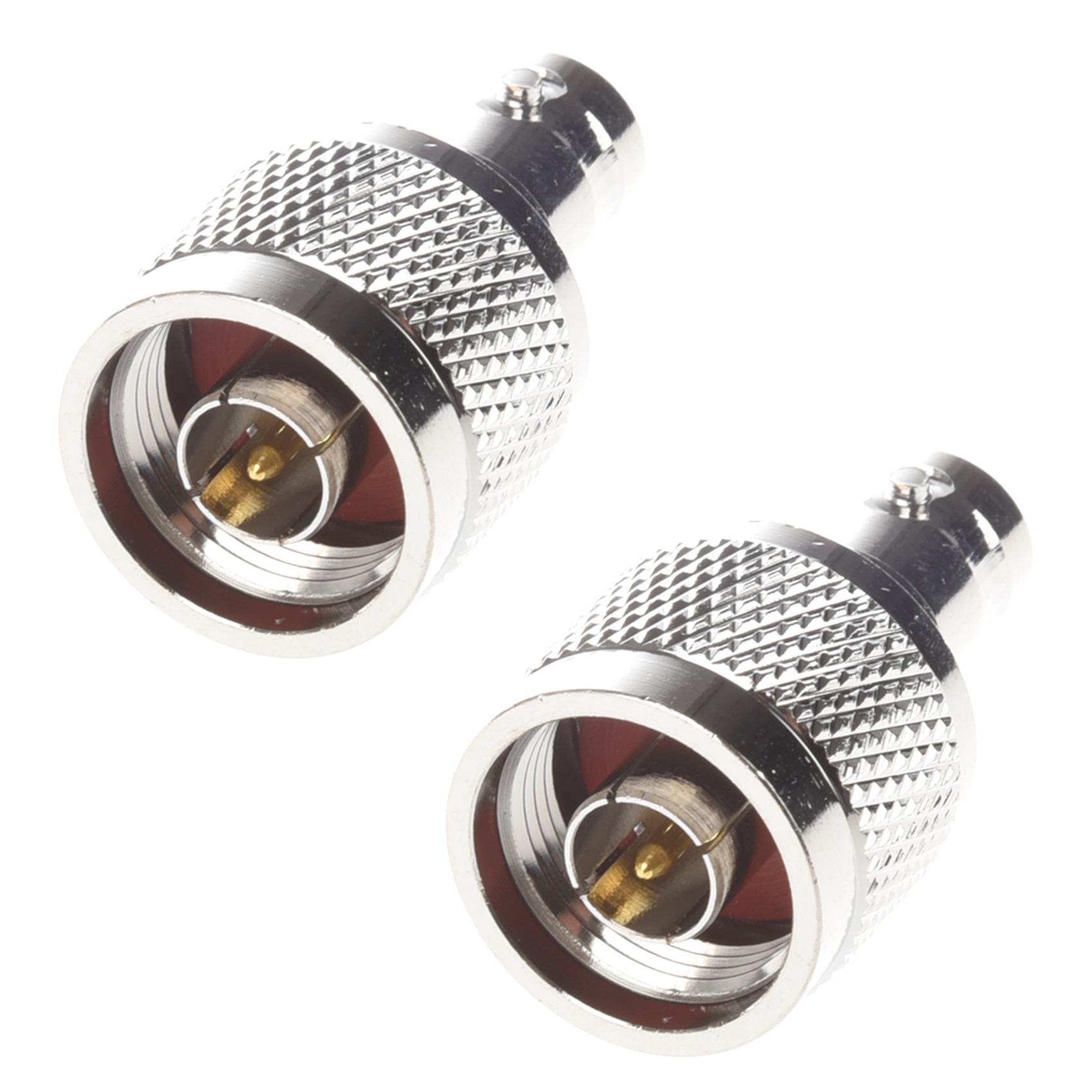 FORIDE 2X N Type Male Jack to BNC Female Plug Straight Connector