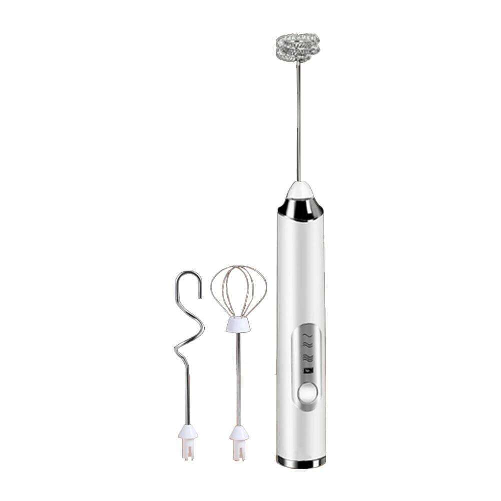 Electric Frother Wireless Coffee Milk Drink Egg Mixer Household Portable Rechargeable Stainless Steel Kitchen Gadgets