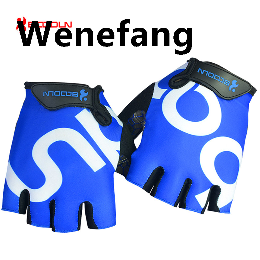 Wenefang BOODUN New Mens/Womens Bike Gloves Half Finger Sports Cycling Gloves Gel Pad Breathable MTB Road Bicycle guantes ciclismo luvas