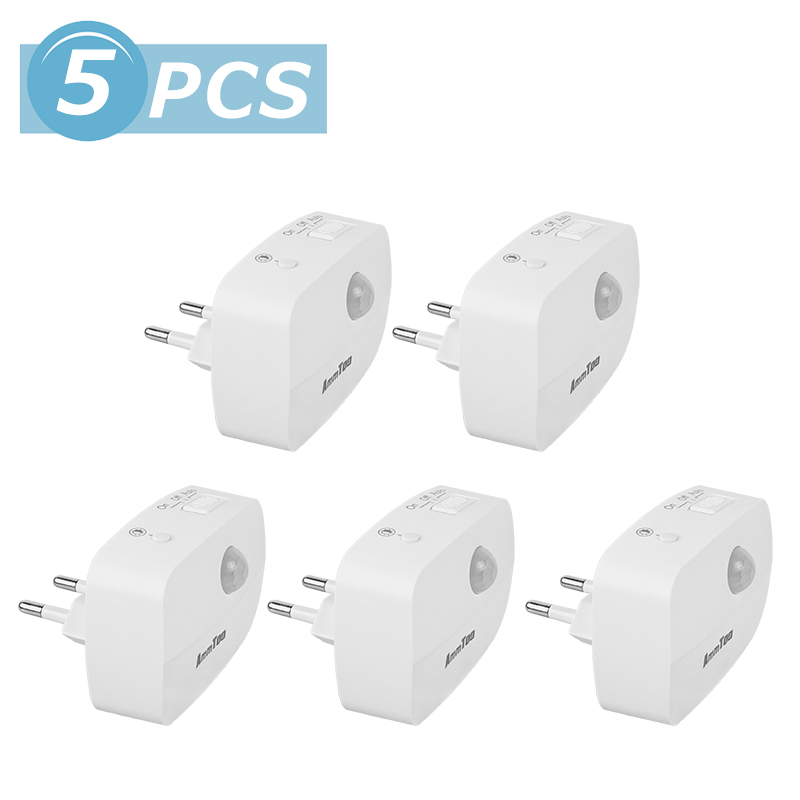 Wireless LED Motion Sensor Night Light Plug In Motion Detector Bedroom Staircase Closet Bedside Night Lamp 220V Battery Powered Bles Online DZ-30C-14