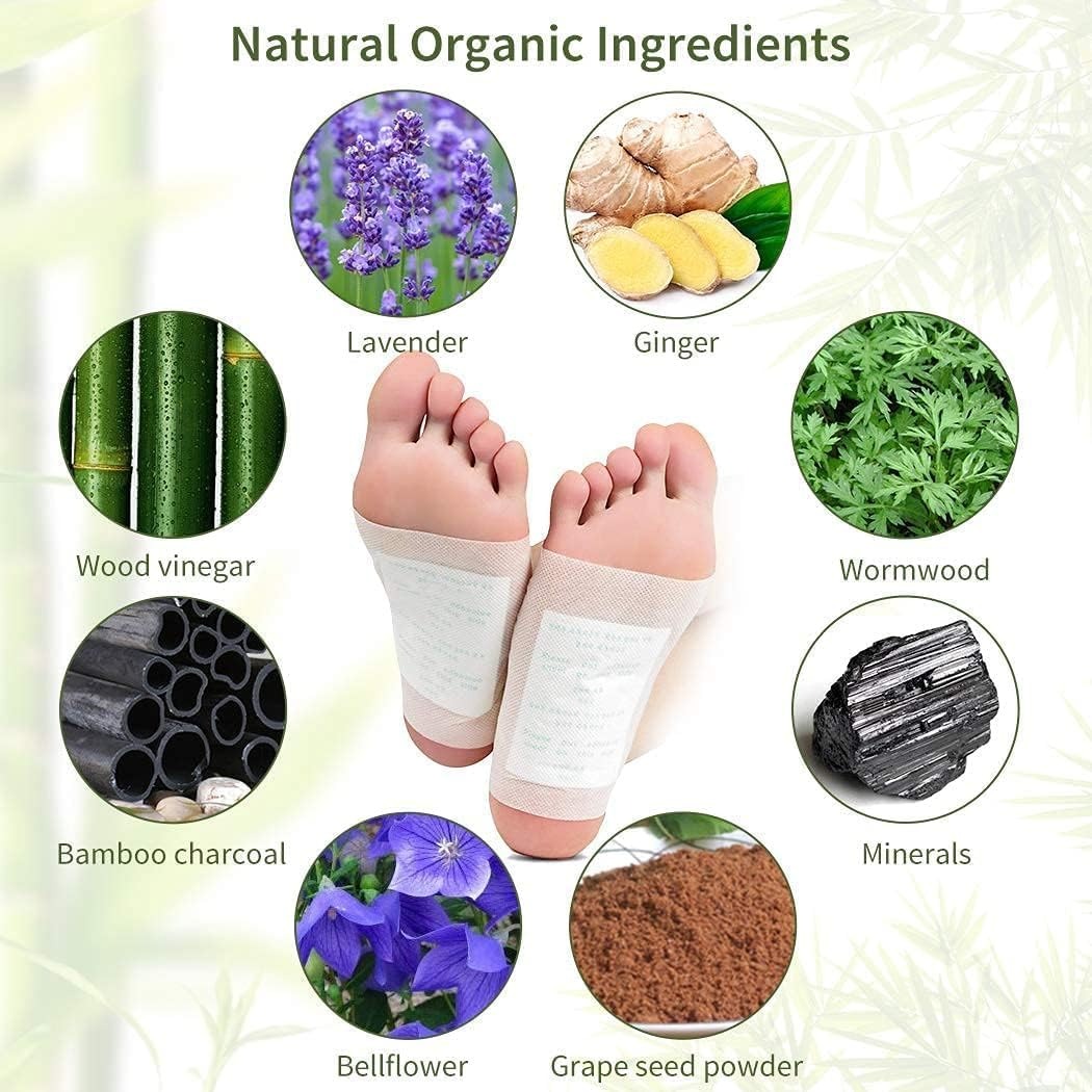 Natural Unwanted Toxins Remover Kinoki Cleansing Detox Foot Patches - Pack of 5 Pair