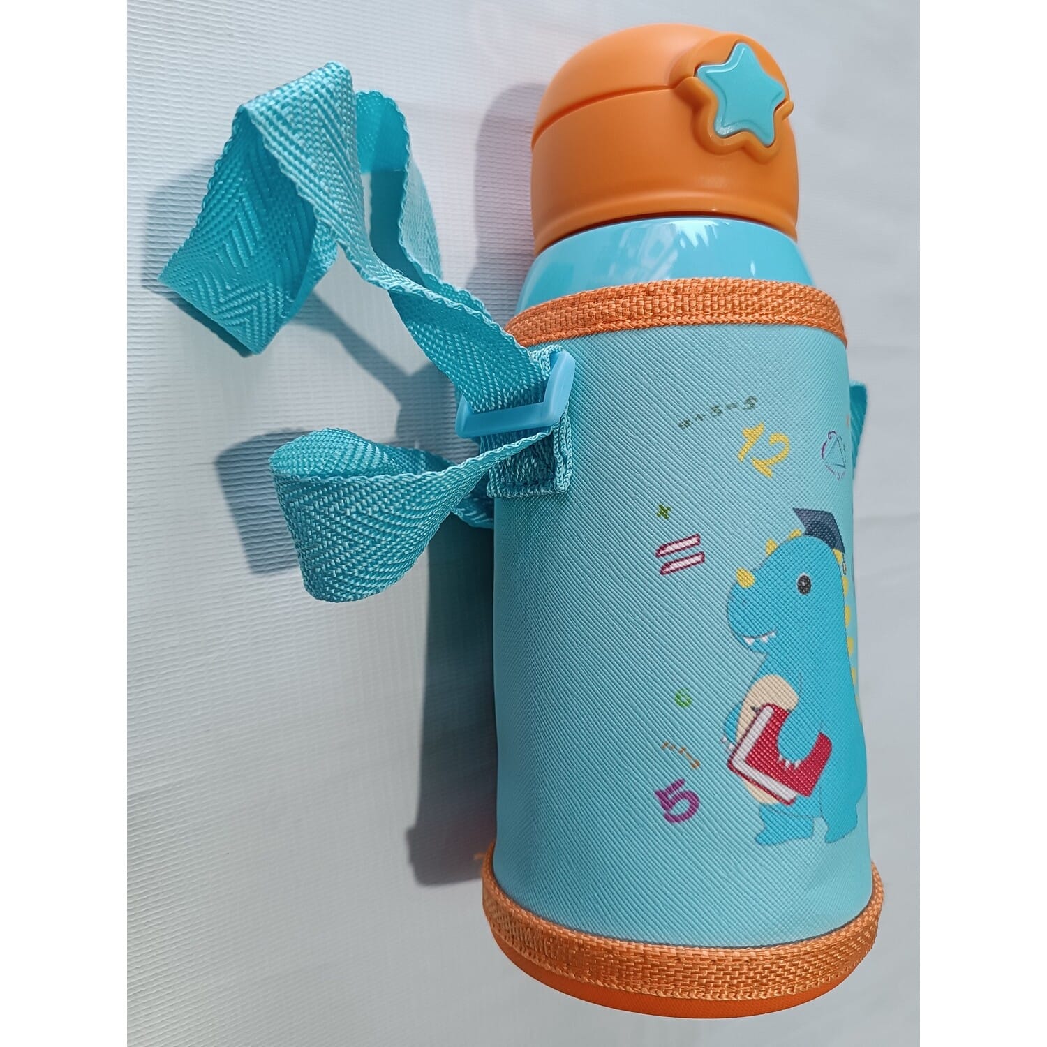 Kids Thermos Mug With Straw Stainless Steel Cute Thermal Water Bottle