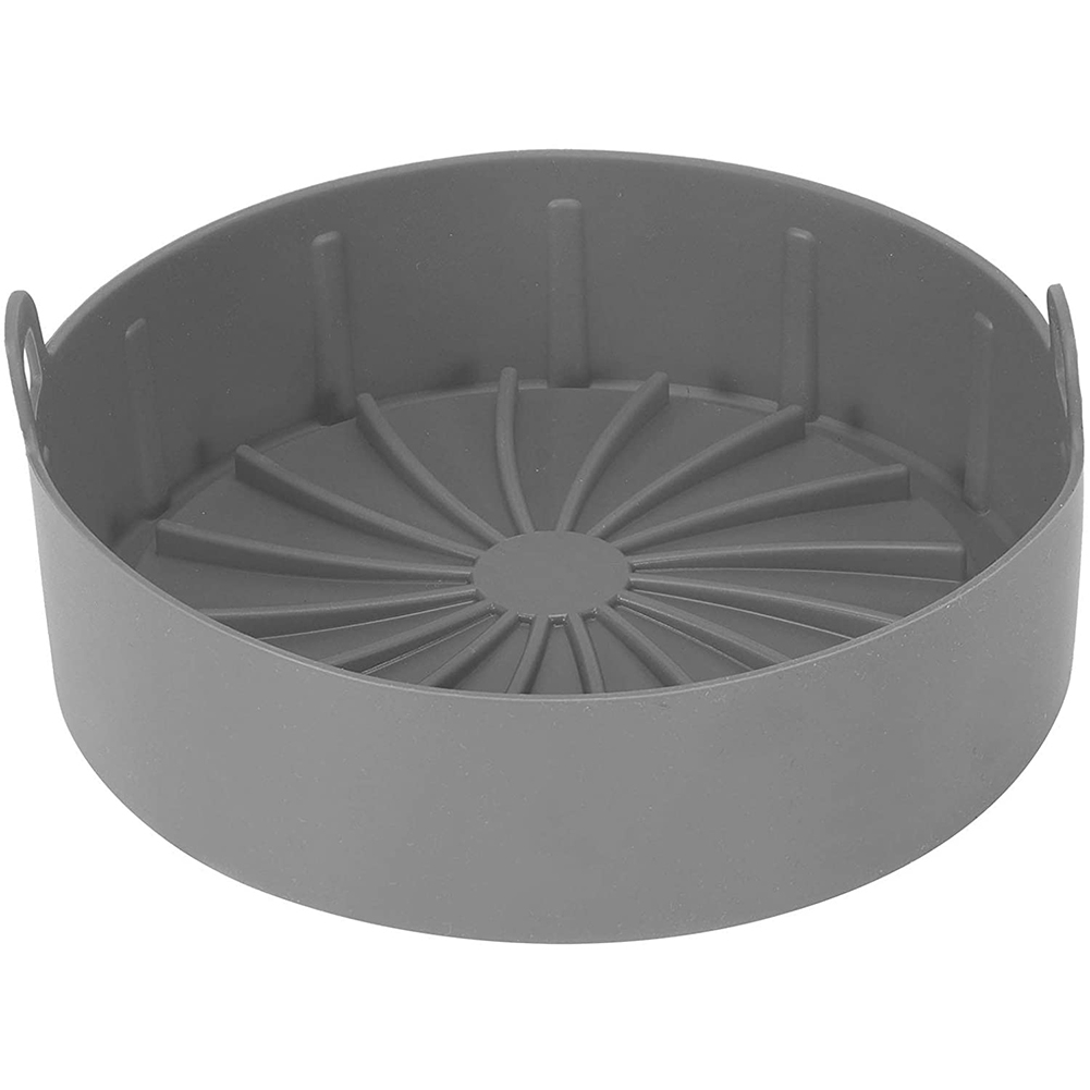 Air Fryer Silicone Pot, Silicon Air Fryer Basket(Gray)